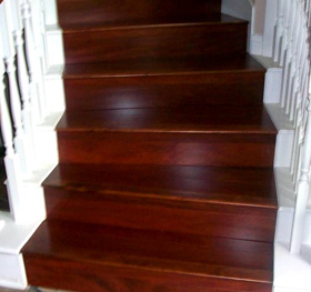 Hardwood Floors on Stairway